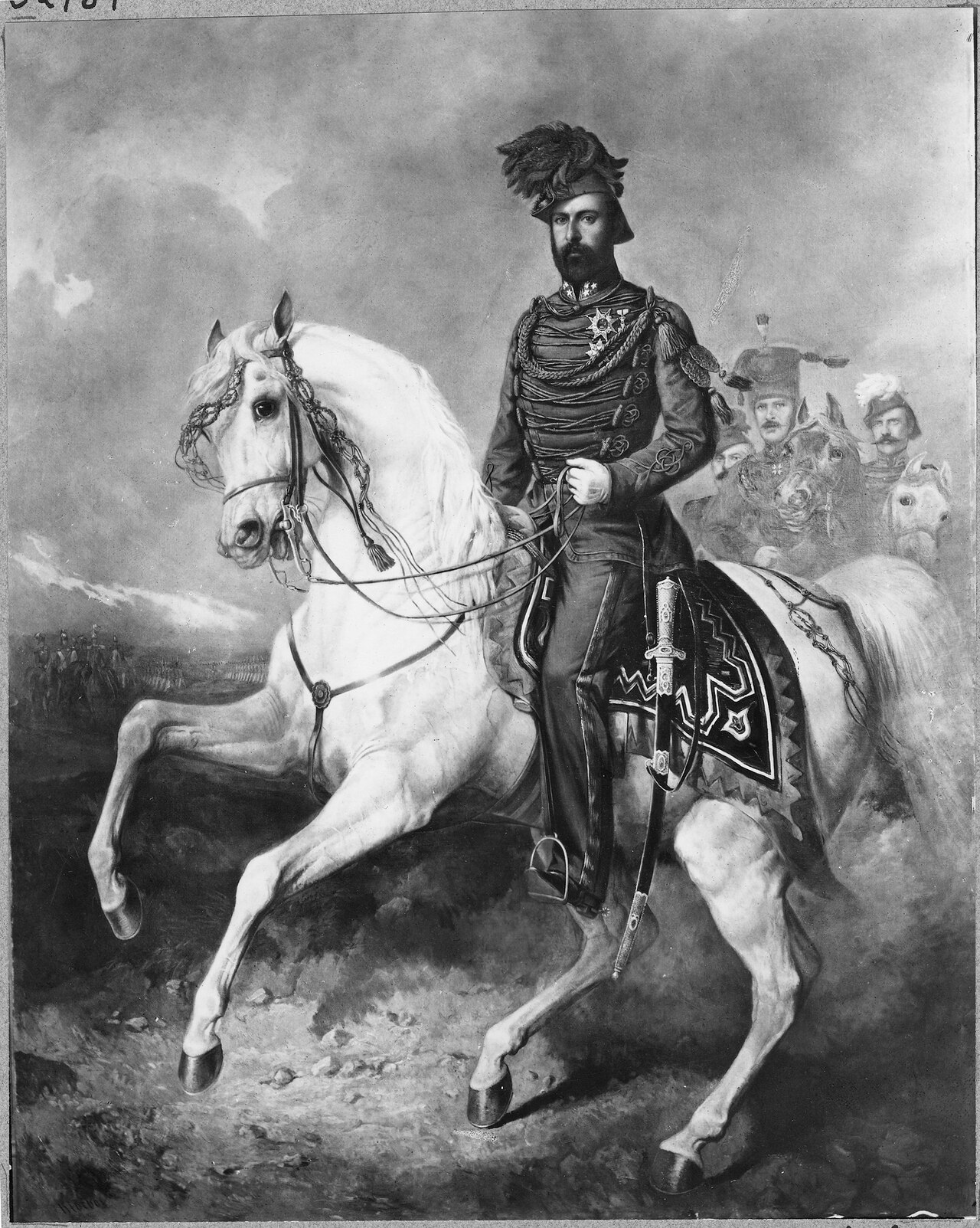 King Charles XV of Sweden on Horseback by Carl Fredrik Kiörboe
