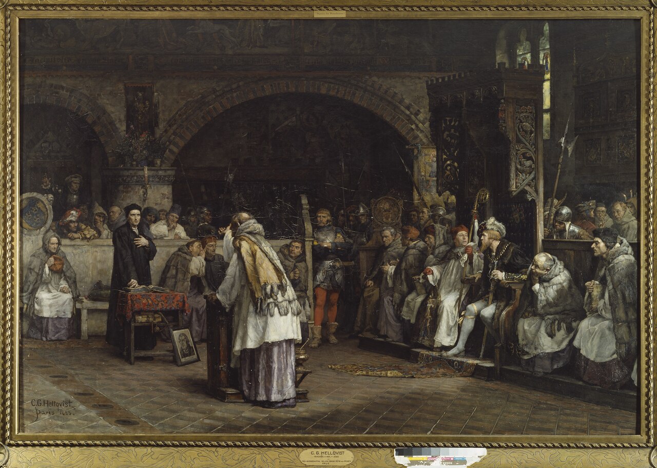 Religious Discourse between Olaus Petri and Peder Galle by Carl Gustaf Hellqvist
