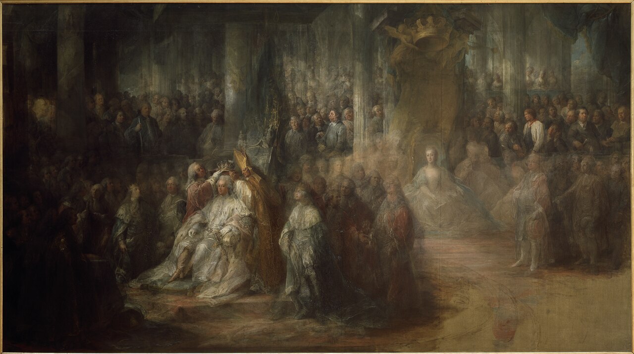 Coronation of Gustav III. by Carl Gustaf Pilo