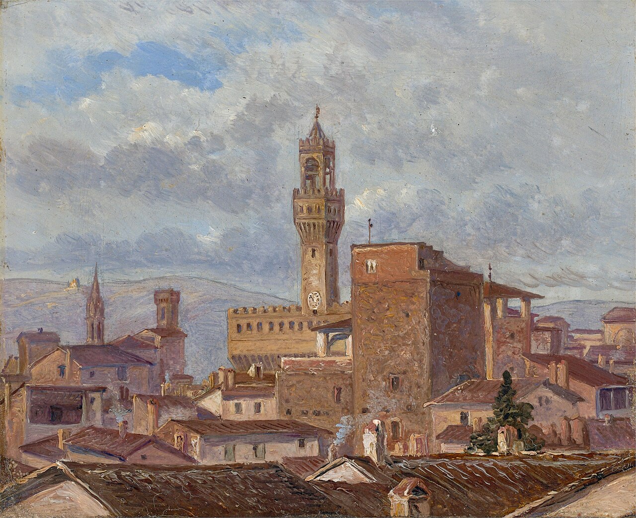 View of Florence with Palazzo Vecchio by Carl Gustav Carus