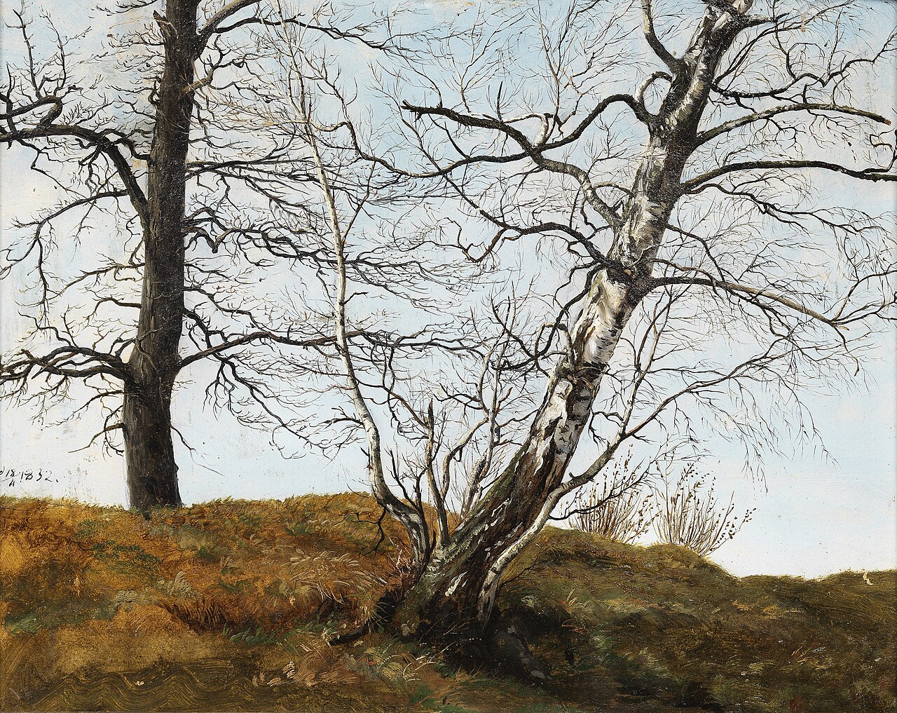 Oak and birch in spring by Carl Julius von Leypold