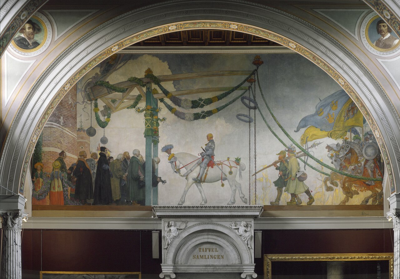 Gustav Vasas intåg i Stockholm 1523 by Carl Larsson
