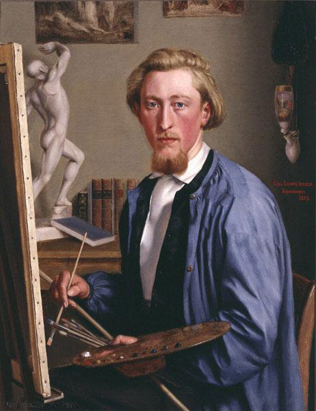 Selbstporträt, Kopenhagen 1857 by Carl Ludwig Jessen
