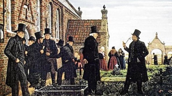 Sunday morning at the church by Carl Ludwig Jessen