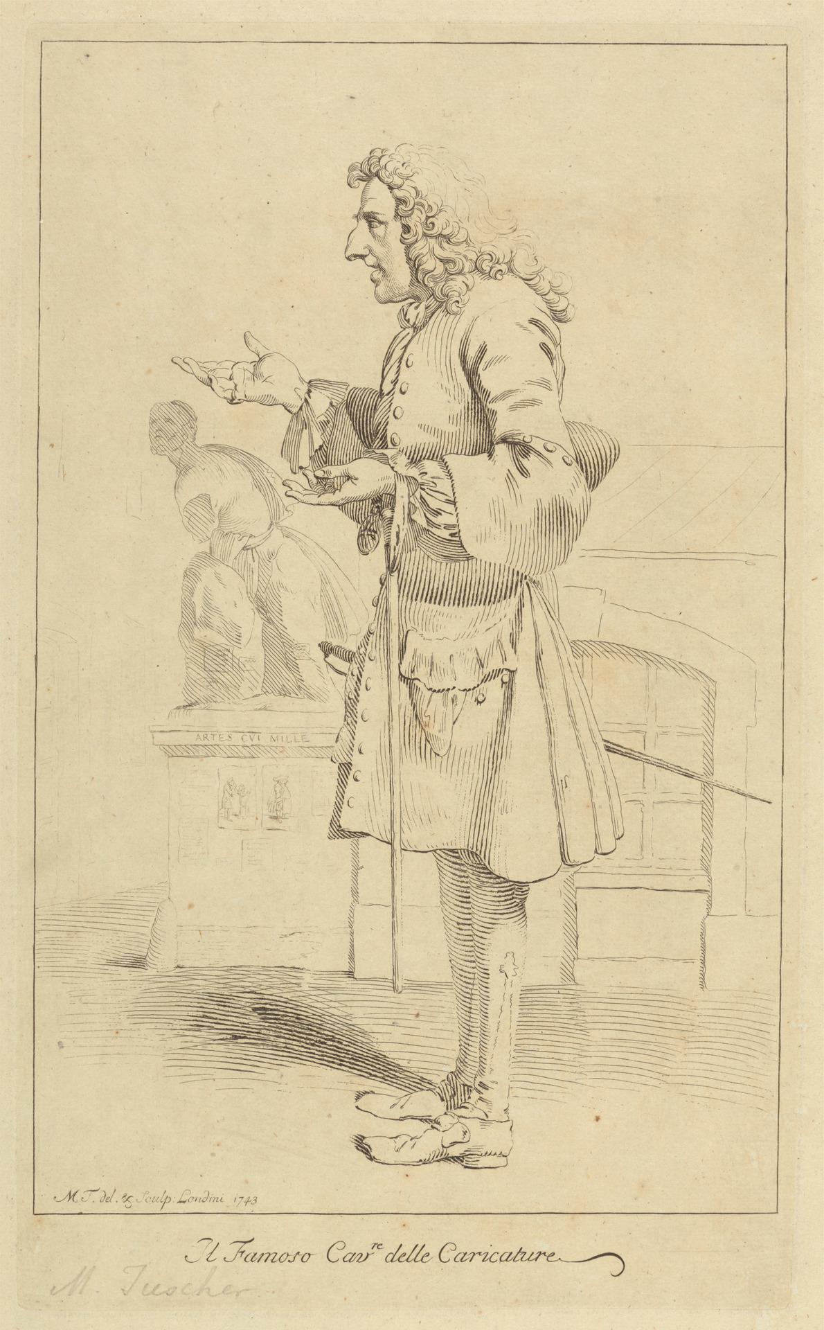 Caricature portrait by Carl Marcus Tuscher