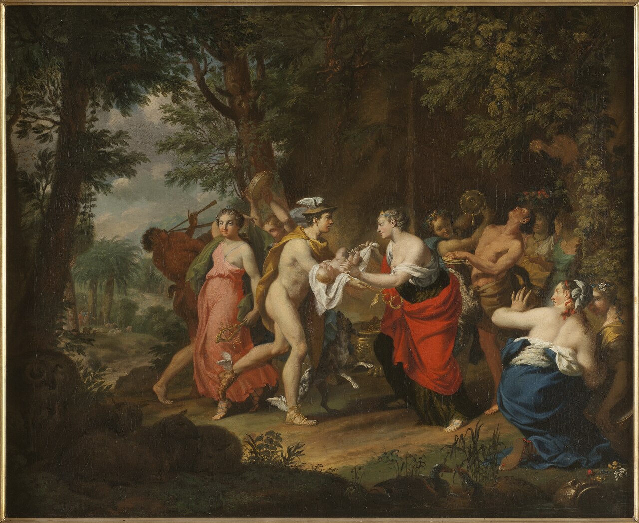Mercury Confiding the Child Bacchus to the Nymphs on Nysa by Carl Marcus Tuscher