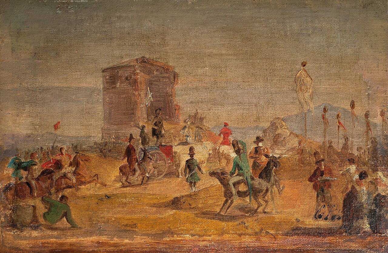 Cervara-Fest in der Campagna by Carl Steffeck