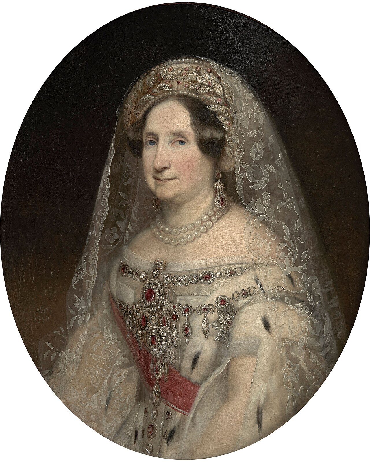 Portrait of Grand Duchess Anna Pavlovna by Carl Timoleon von Neff