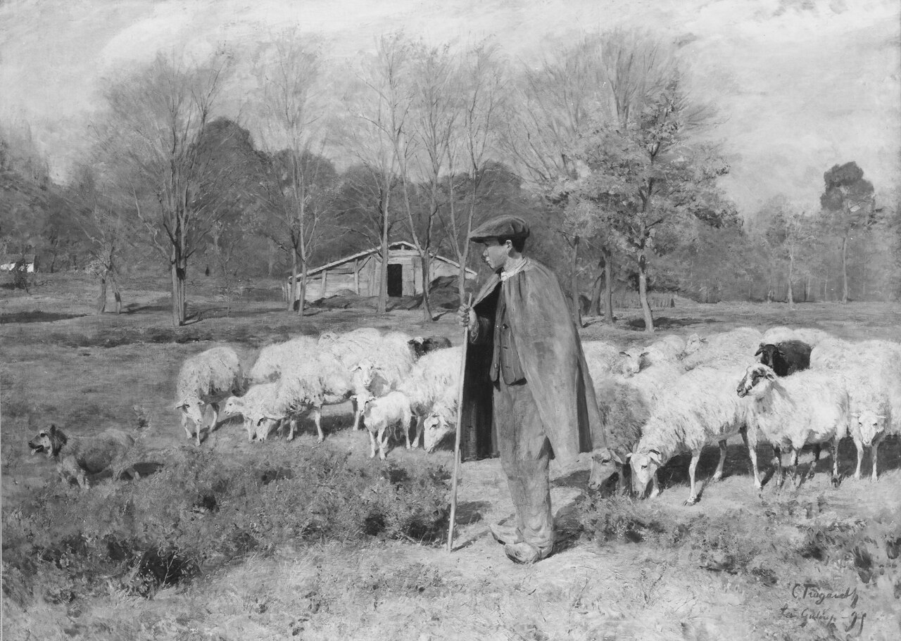A Young Shepard with his Flock by Carl Trägårdh