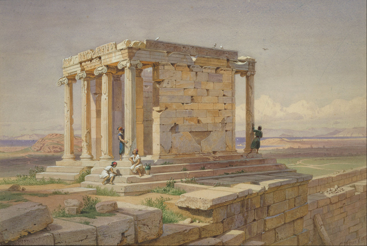 The Temple of Athena Nike. View from the North-East by Carl Werner
