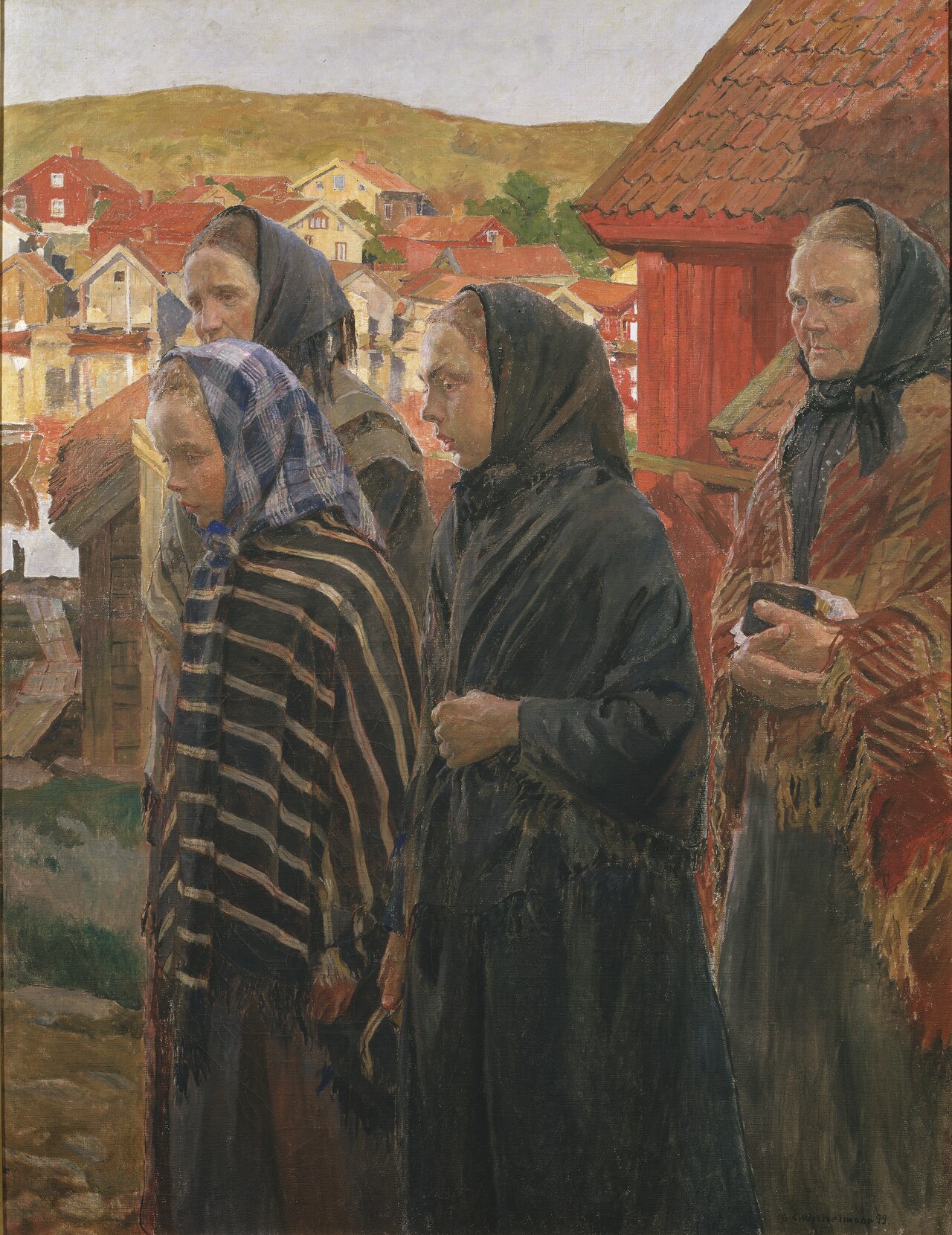 Fishermen's Wives Returning from Church by Carl Wilhelmson