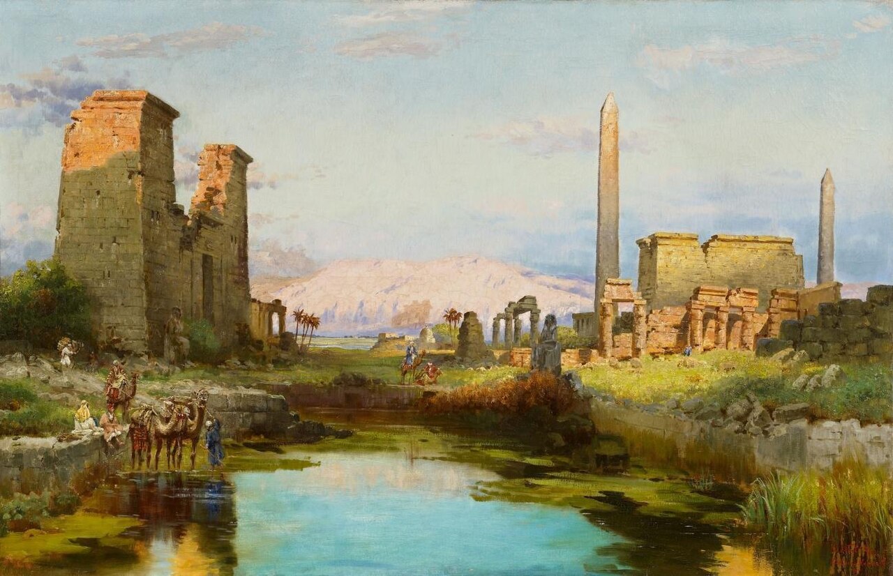 Early Morning on the Holy Pond in Karnak by Carl Wuttke