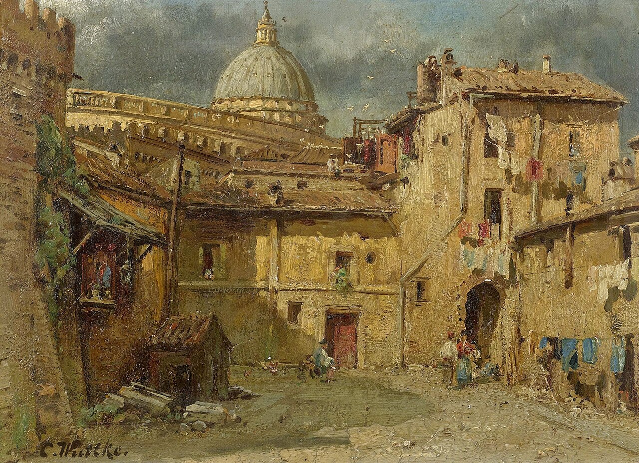 in the Street of Rome by Carl Wuttke