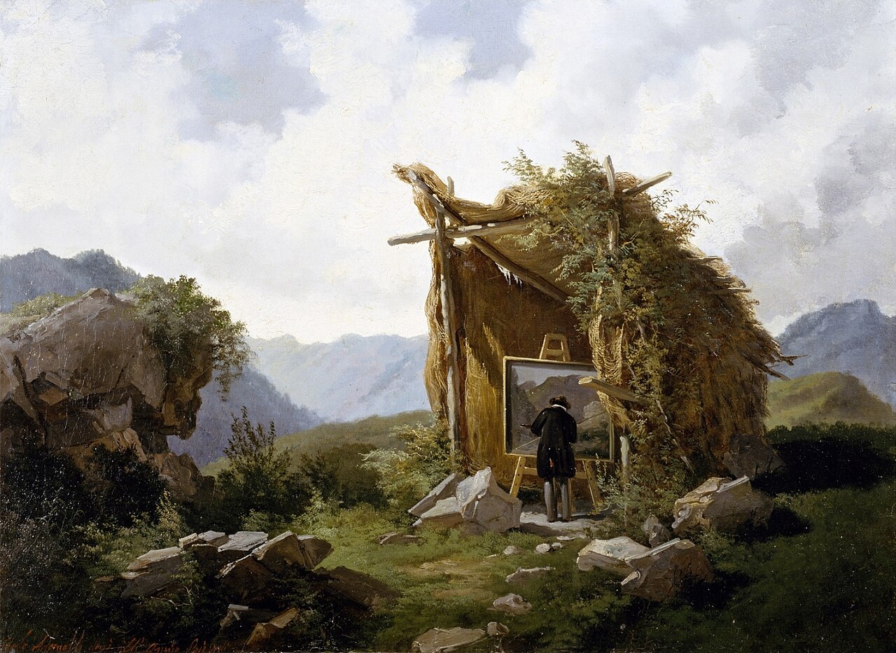 Artists in countryside by Carlo Ademollo