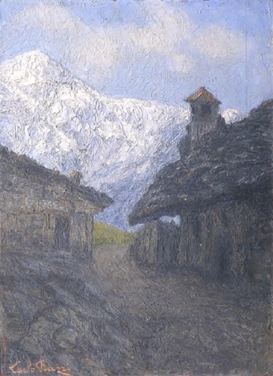 Cabins in Pecetto Macugnaga (Bazzi) by Carlo Bazzi