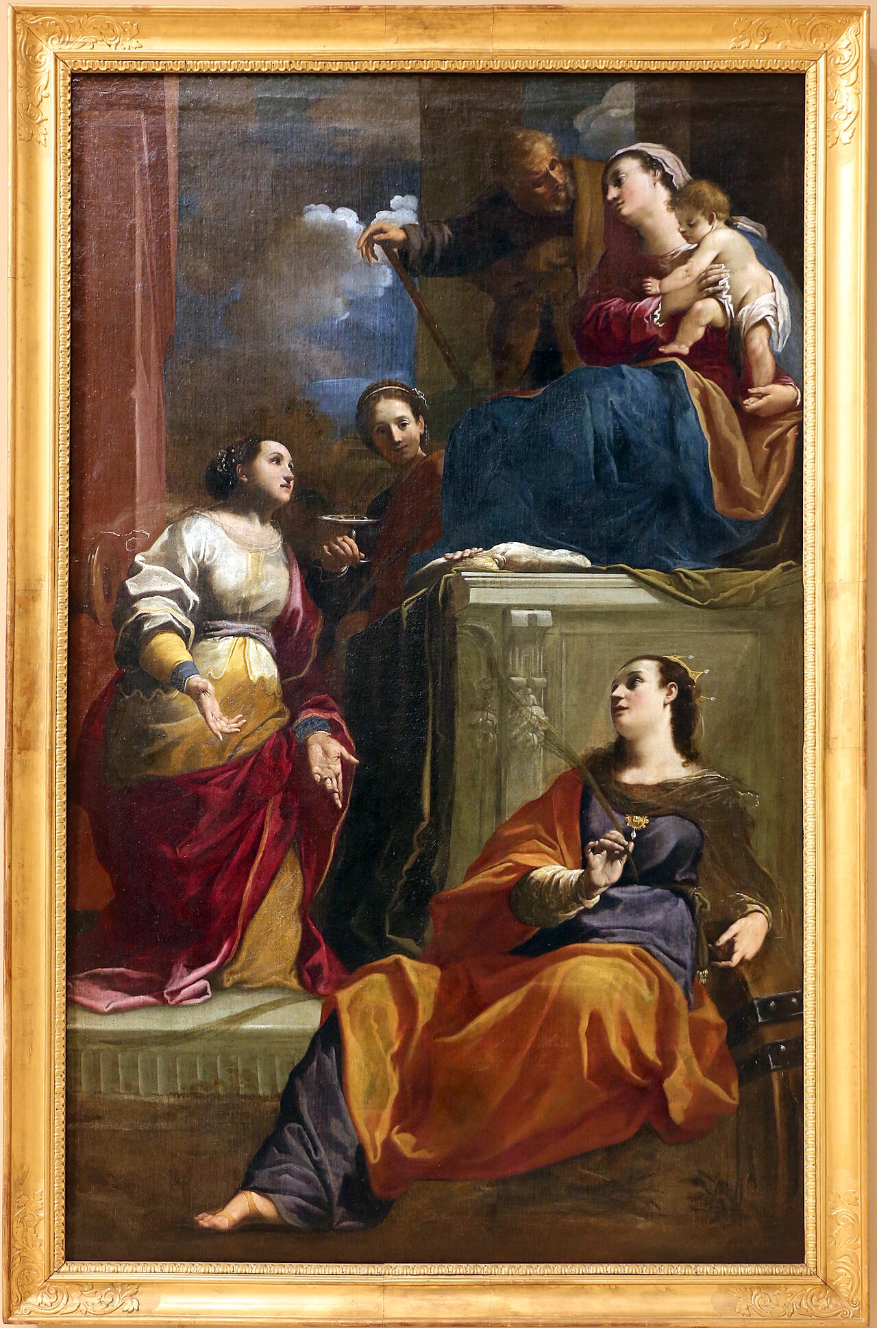 Holy Family with Saint Catherine, Saint Barbara and Saint Lucy by Carlo Bononi