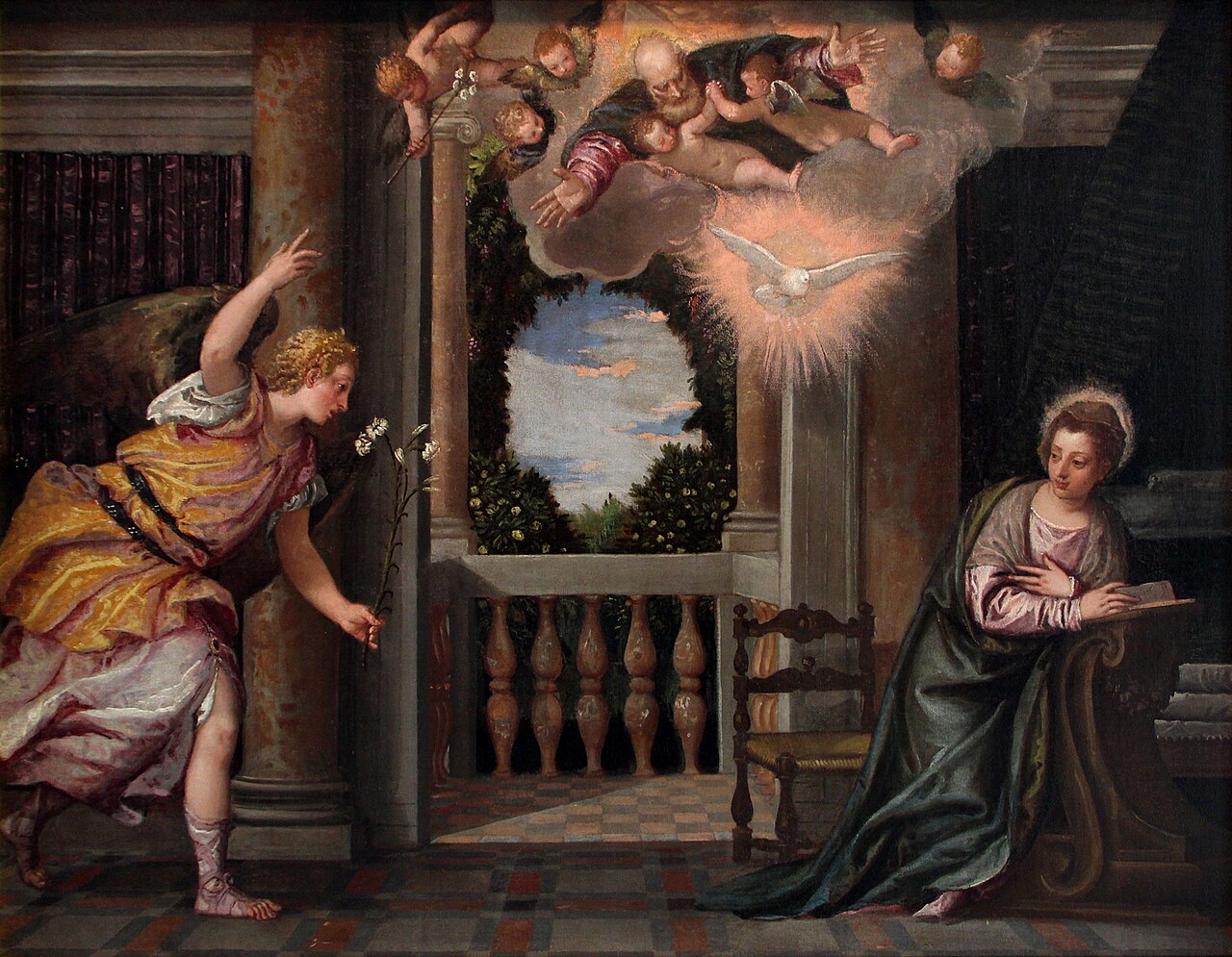 Annunciation by Carlo Caliari