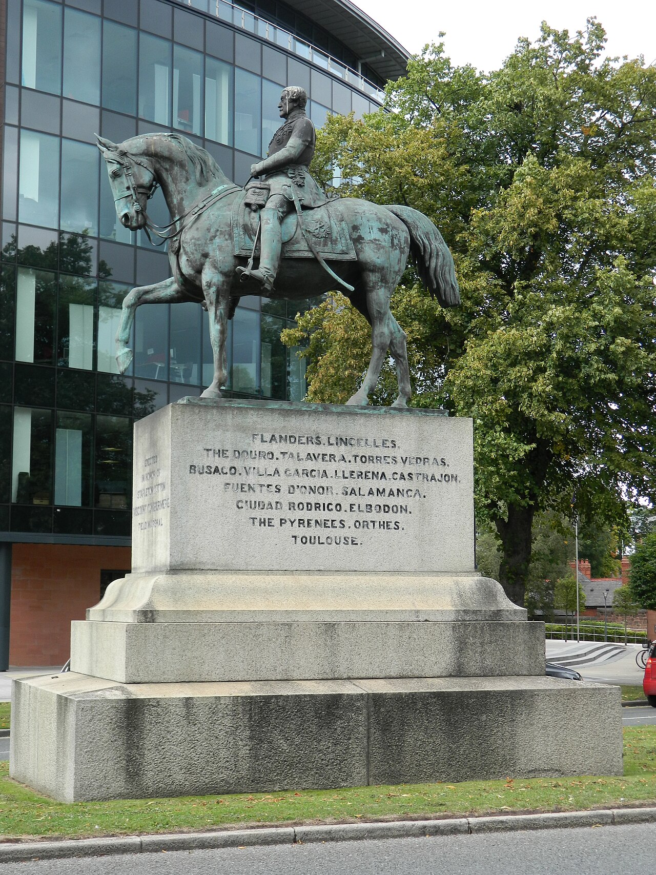 Equestrian statue of Viscount Combermere by Carlo Marochetti