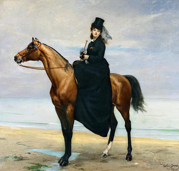 Equestrian Portrait of Mademoiselle Croizette by Carolus-Duran