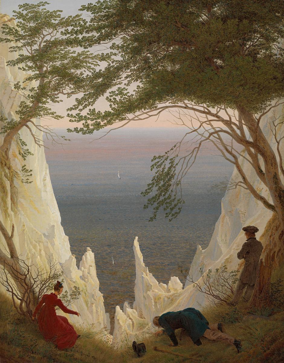 Chalk Cliffs at Ruegen by Caspar David Friedrich