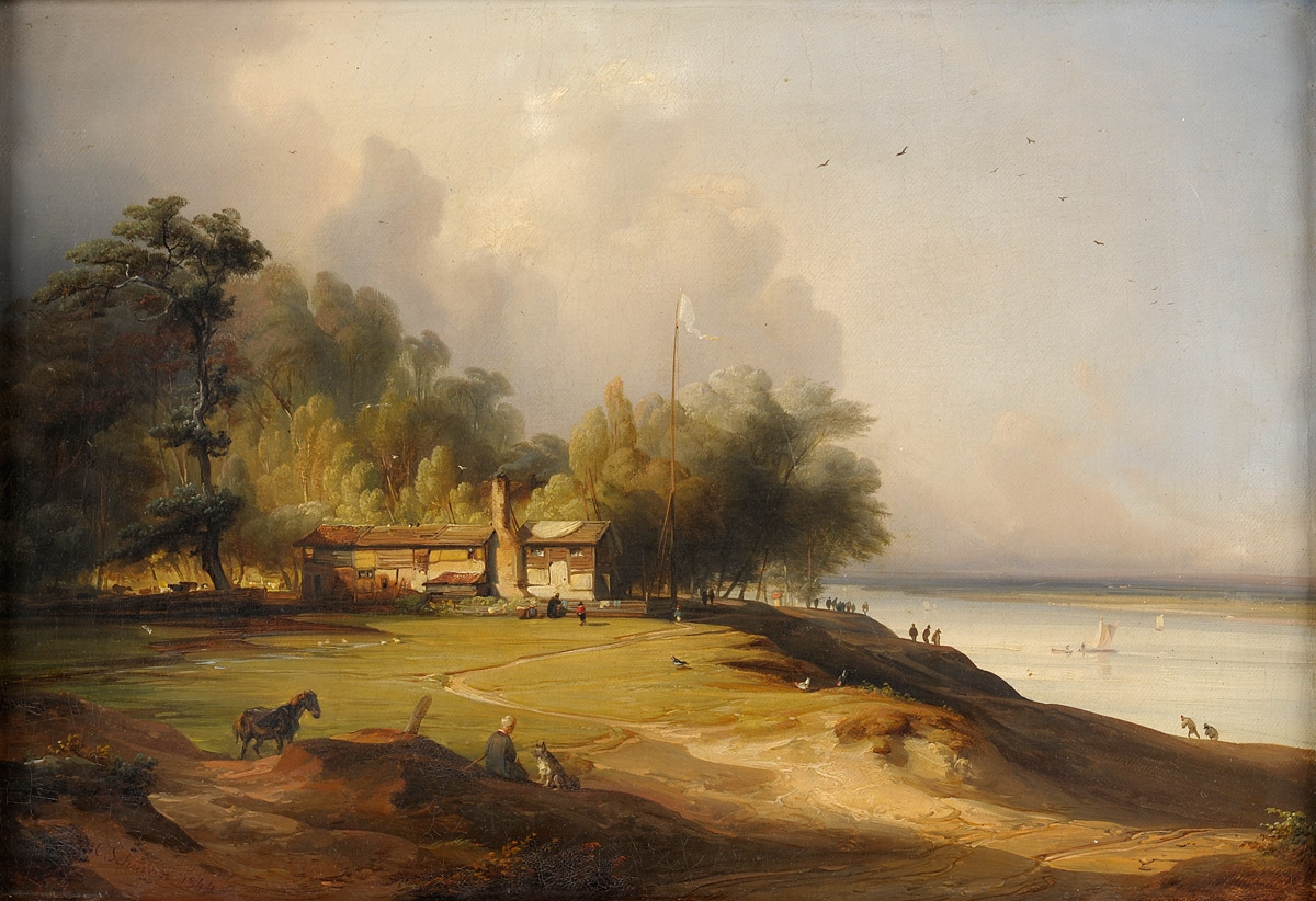 Rhine landscape by Caspar Scheuren