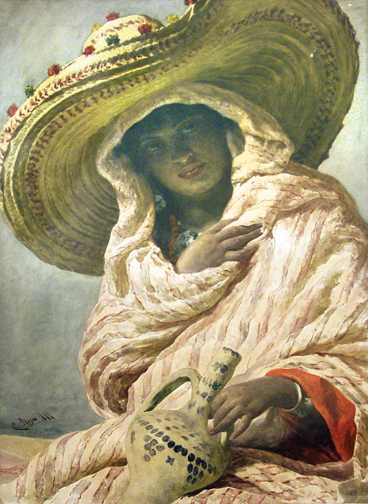 A young Moroccan woman by Cesare Biseo