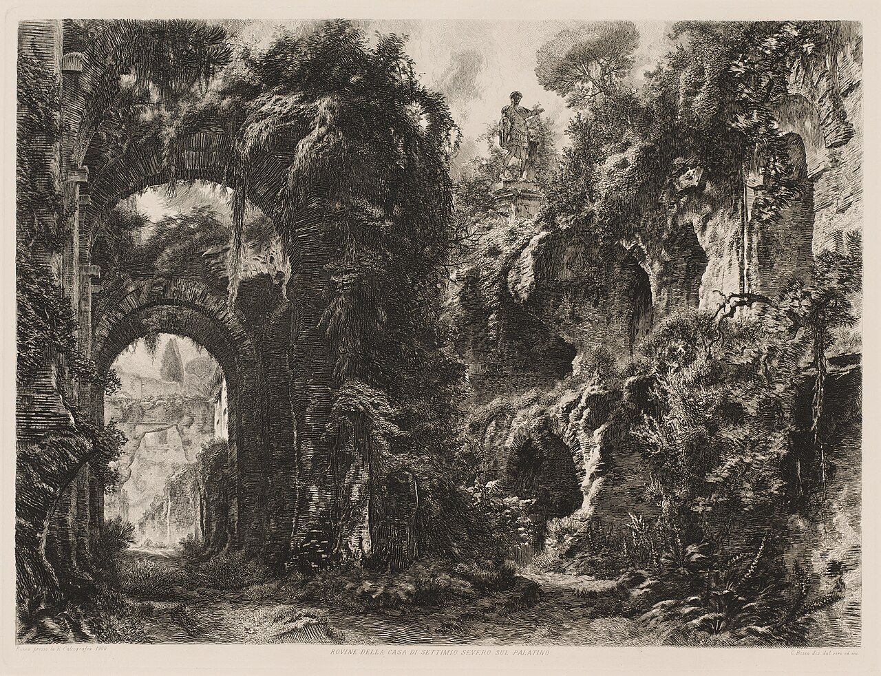 Ruins of the House of Septimius Severus on the Palatine (Rovine della casa di S.S. sul Palatino ) by Cesare Biseo