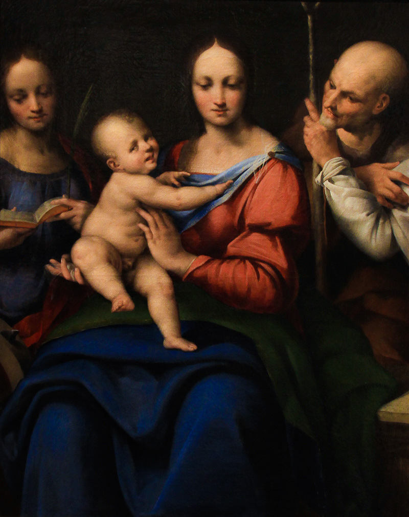 The Holy Family with Catherine by Cesare da Sesto