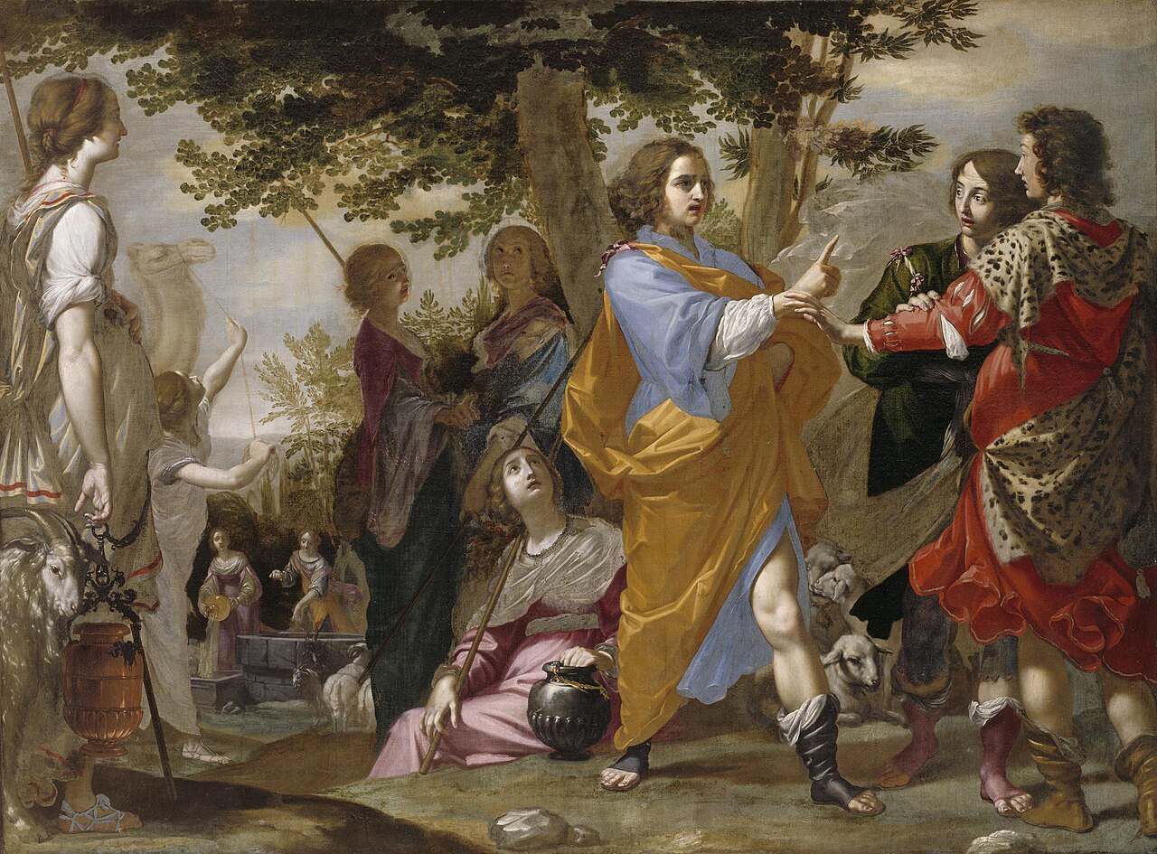 Moses Defending Jethro's Daughters at the Well by Cesare Dandini
