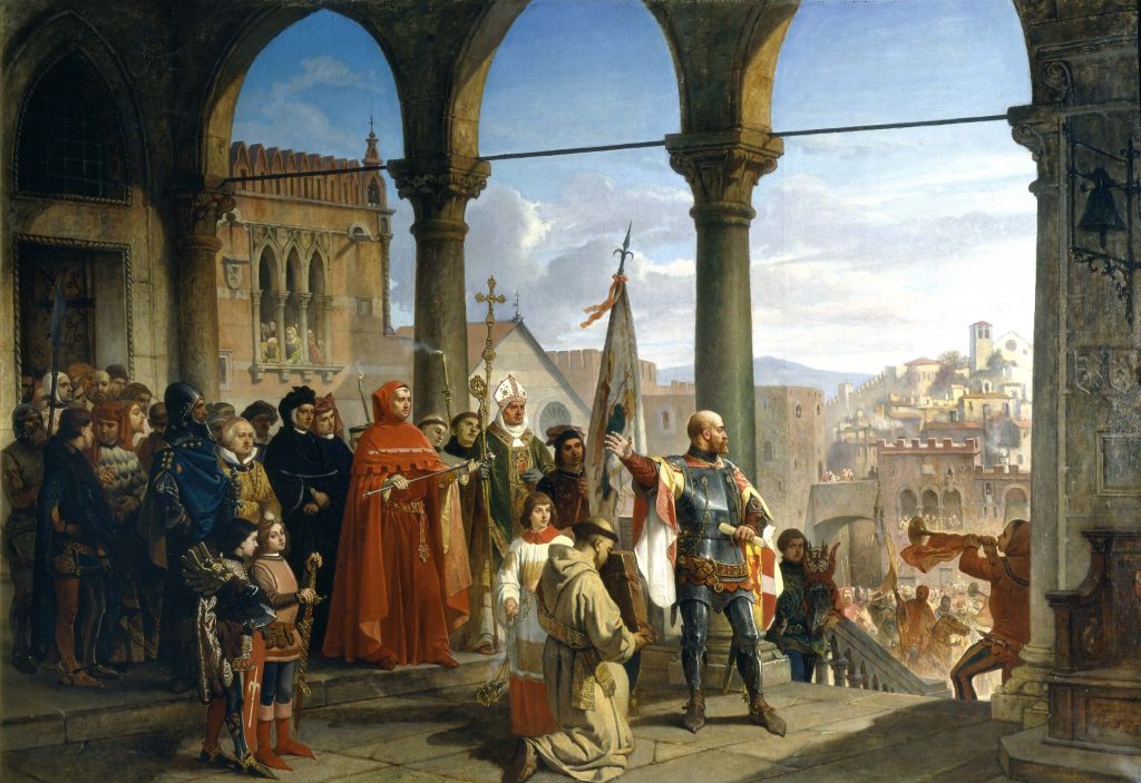 The voluntary submission of Trieste to the Duke of Austria in 1382 by Cesare Dell'Acqua