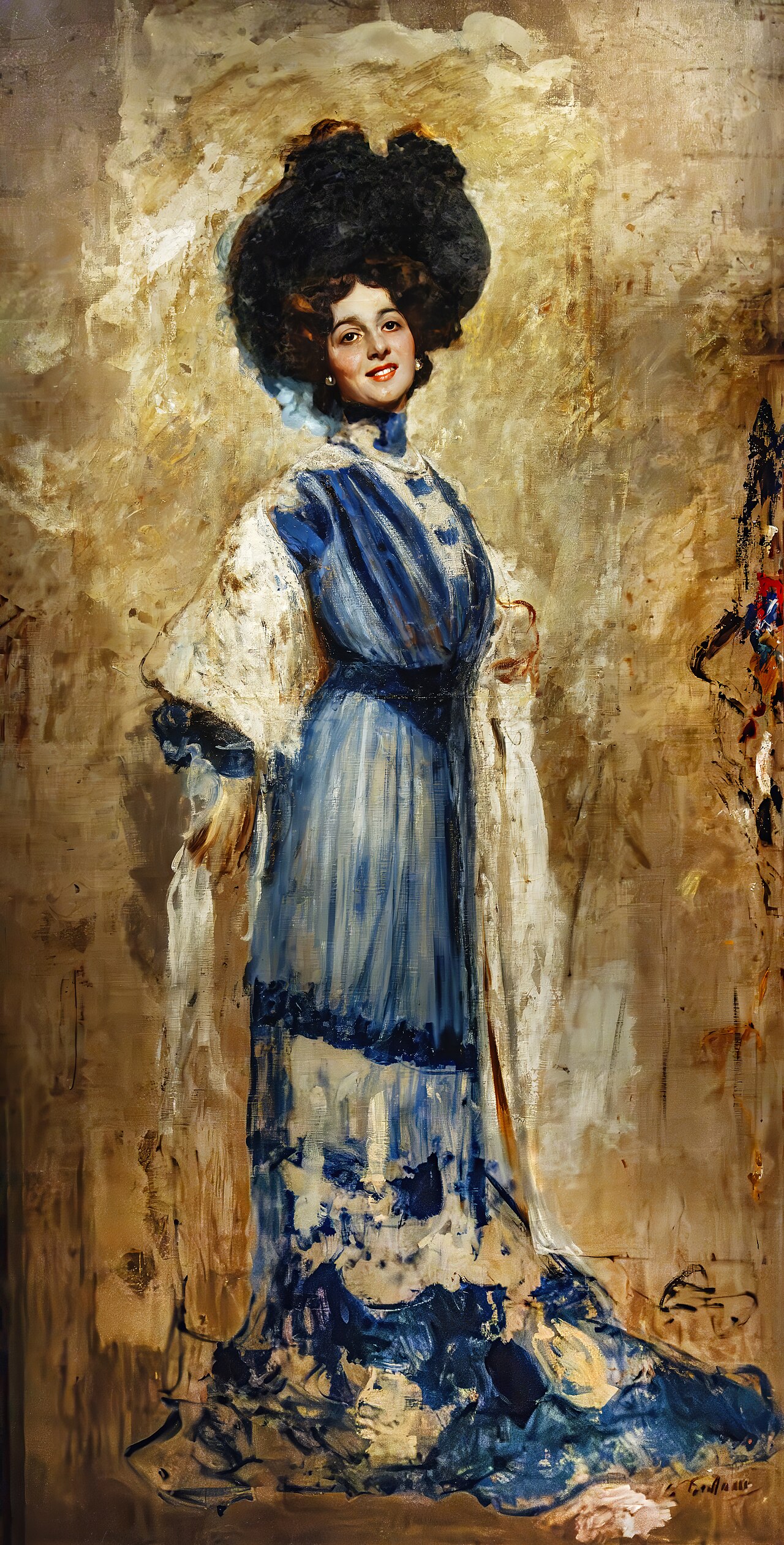 Portrait of Lina Cavalieri by Cesare Tallone