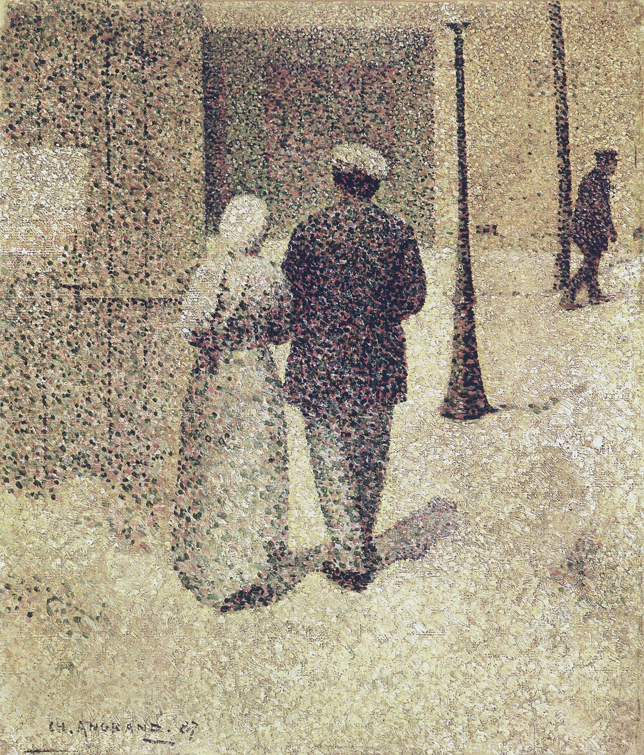 Man and woman in the street by Charles Angrand