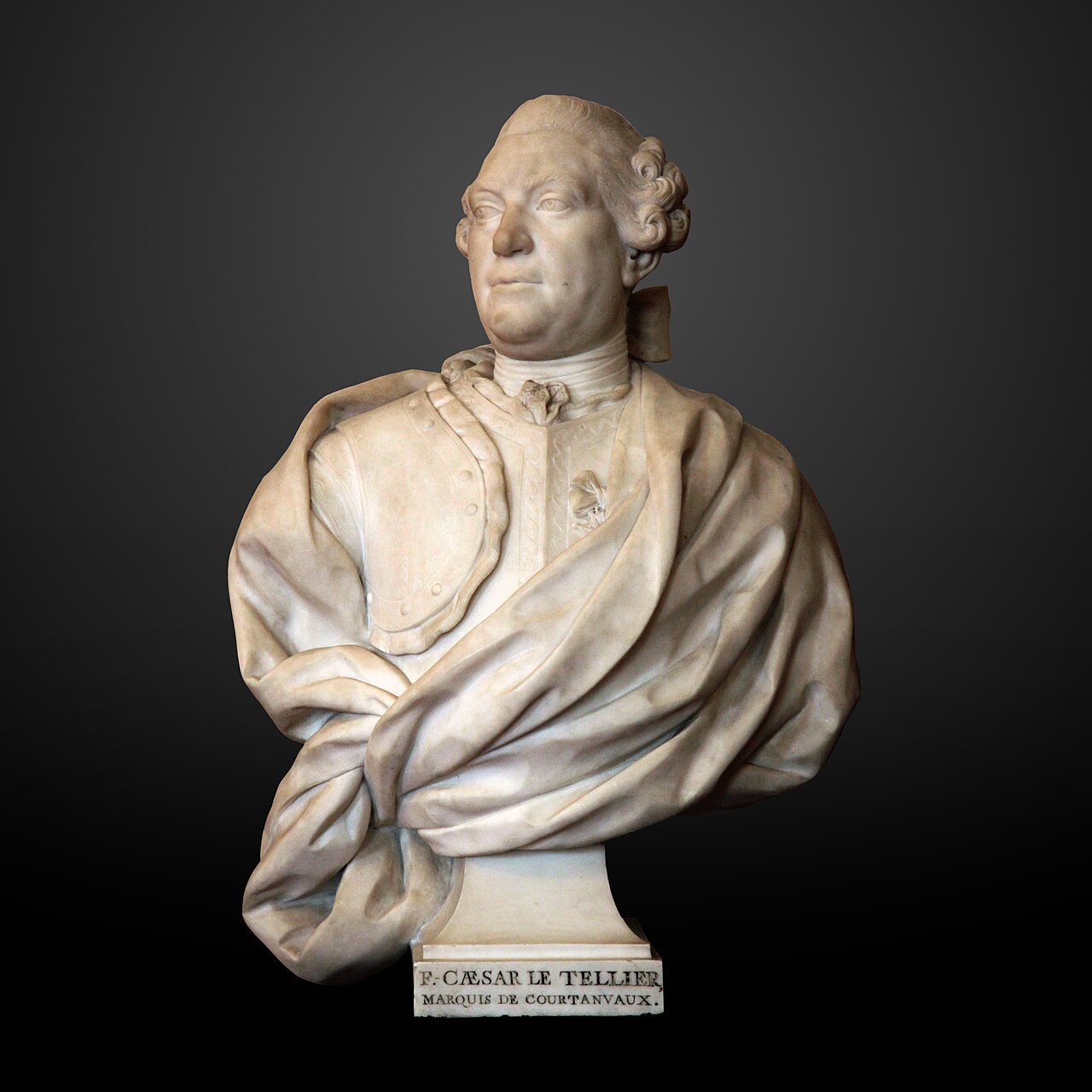 Bust of François-César Le Tellier de Courtanvaux at BSG by Charles-Antoine Bridan