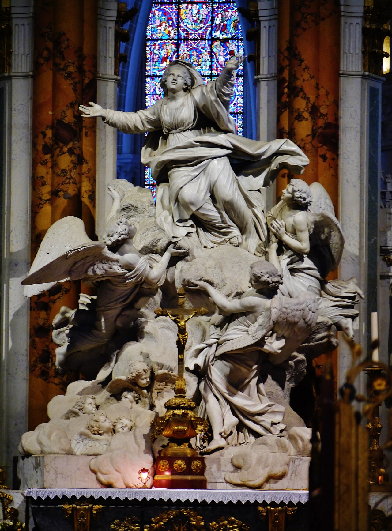 sculpted group: the Assumption, choir of the cathedral of Chartres by Charles-Antoine Bridan