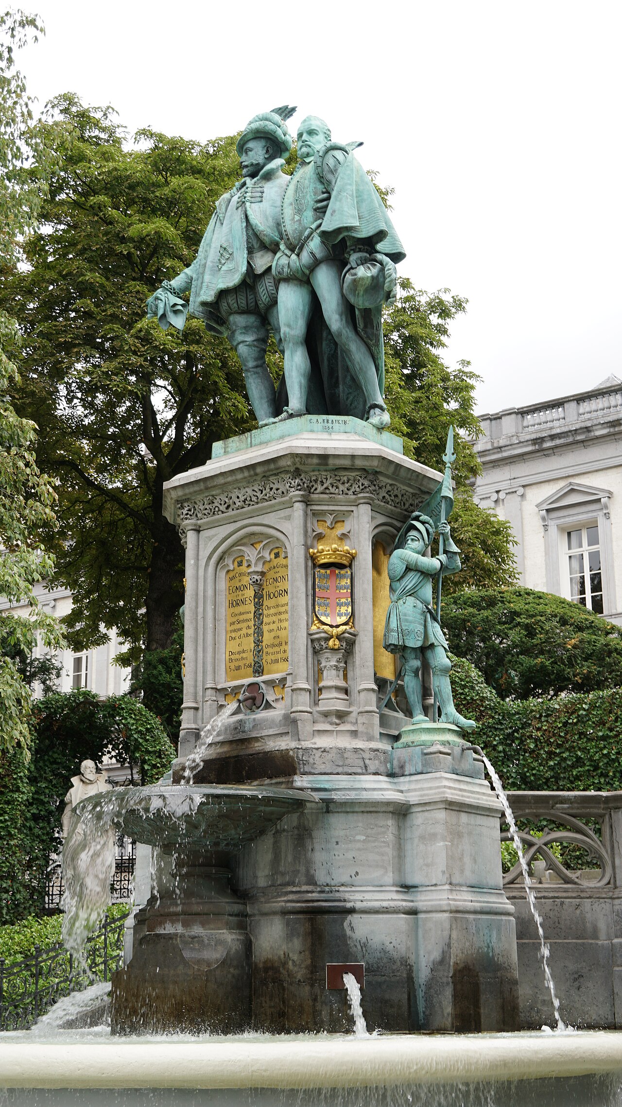 Fountain of the Counts of Egmont and Horn by Charles Auguste Fraikin