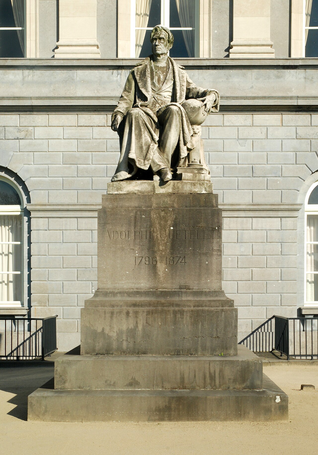statue of Adolphe Quetelet by Charles Auguste Fraikin