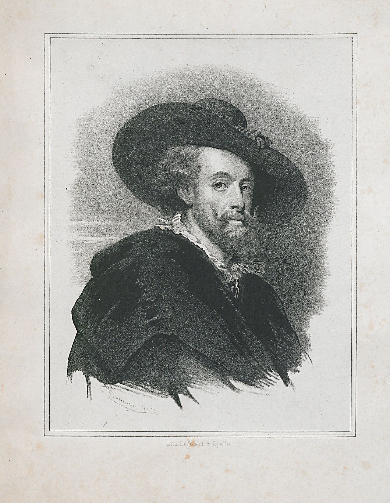Portret van Peter Paul Rubens by Charles Baugniet