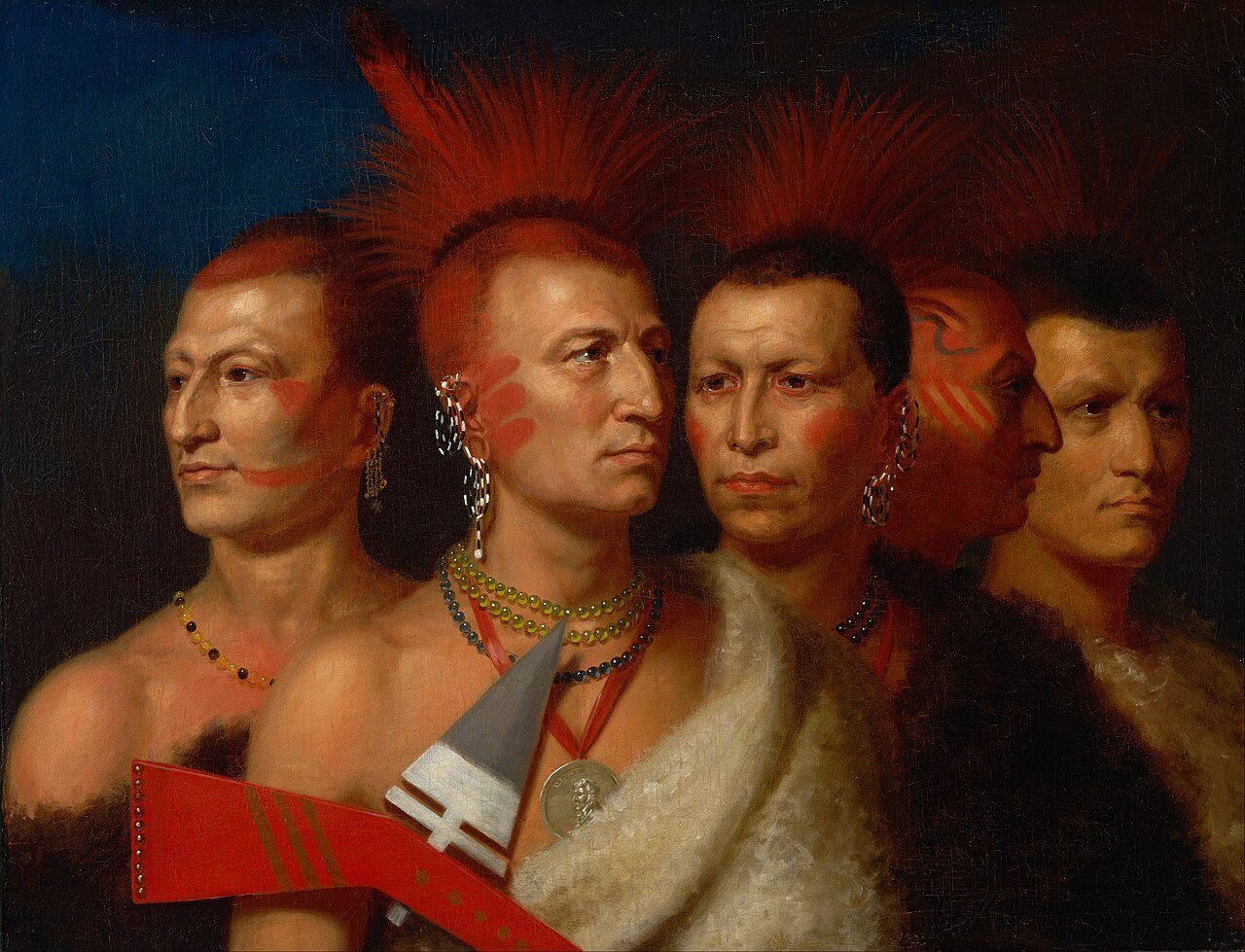 Young Omahaw, War Eagle, Little Missouri, and Pawnees by Charles Bird King