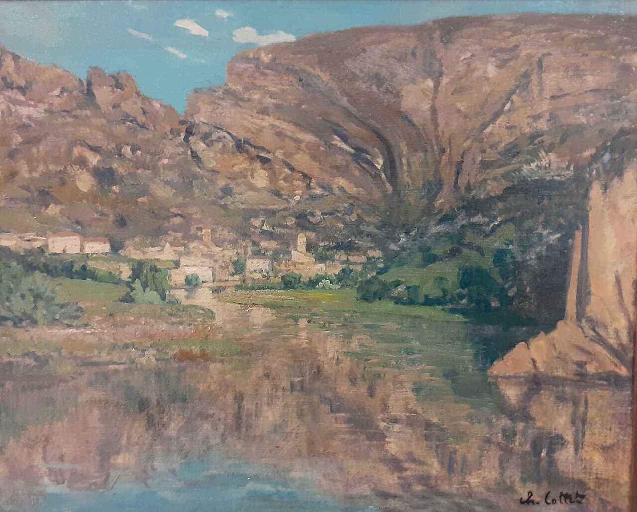 Petit village au pied de la falaise by Charles Cottet