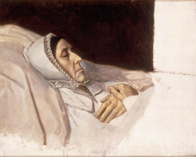 Portrait of the artist's mother on her deathbed by Charles de Groux