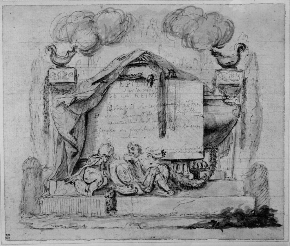 Epitafium över drottningens död by Charles Dominique Joseph Eisen