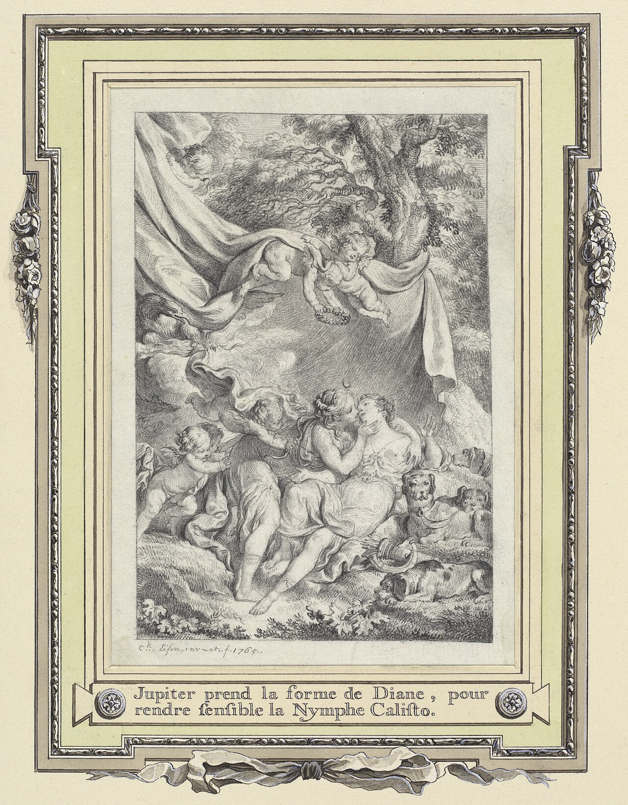 Jupiter and Callisto by Charles Dominique Joseph Eisen