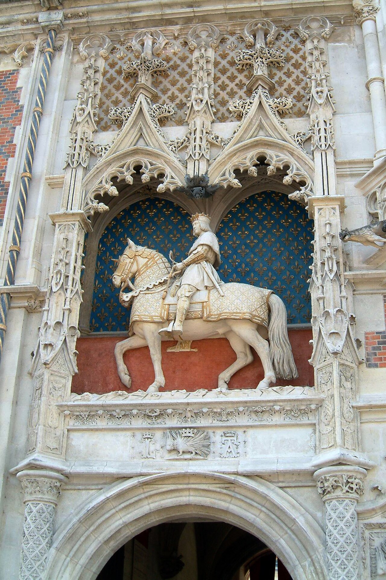 equestrian statue of Louis XII by Charles Émile Seurre
