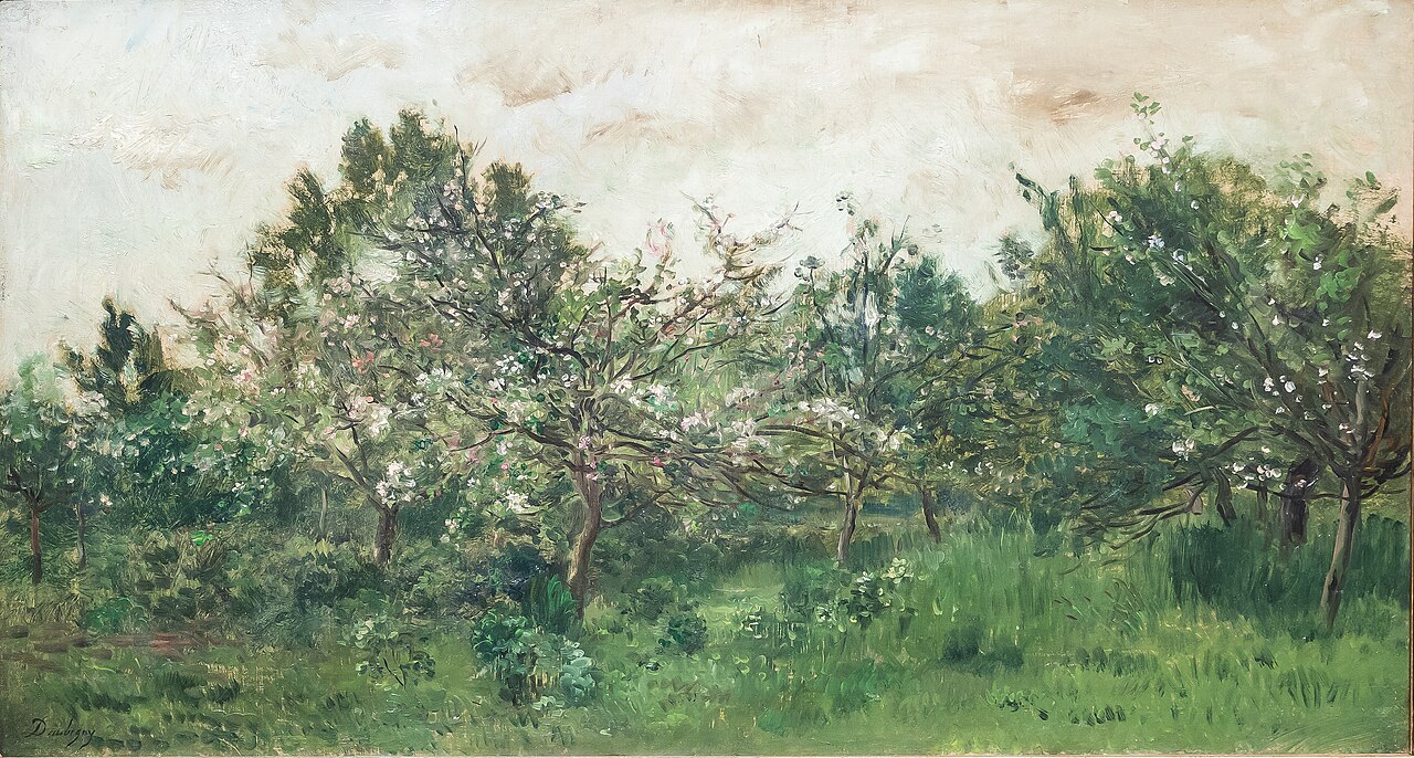 Meadow with Blossoming Fruit Tree by Charles-François Daubigny
