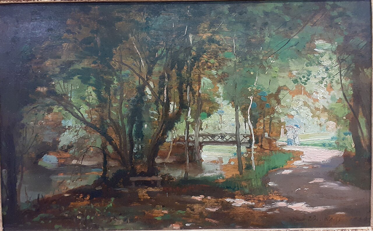Pool Beneath Trees by Charles-François Daubigny