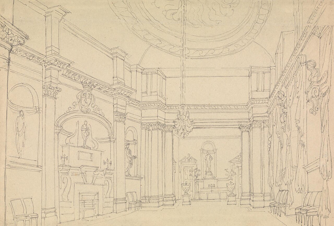 Hall, Easton Neston, Northants by Charles Hamilton Smith