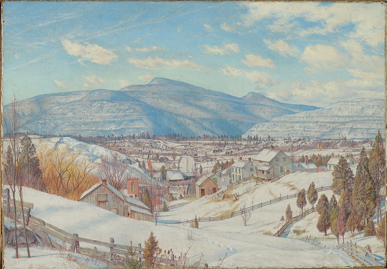High Peak and Round Top (Catskill) in Winter by Charles Herbert Moore