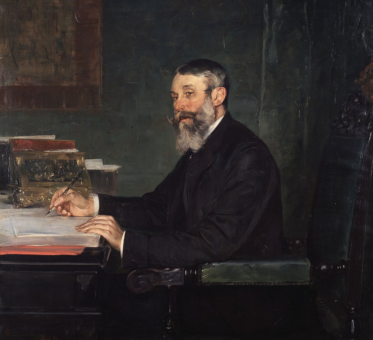 Portrait of the Politician Auguste Van Loo by Charles Hermans