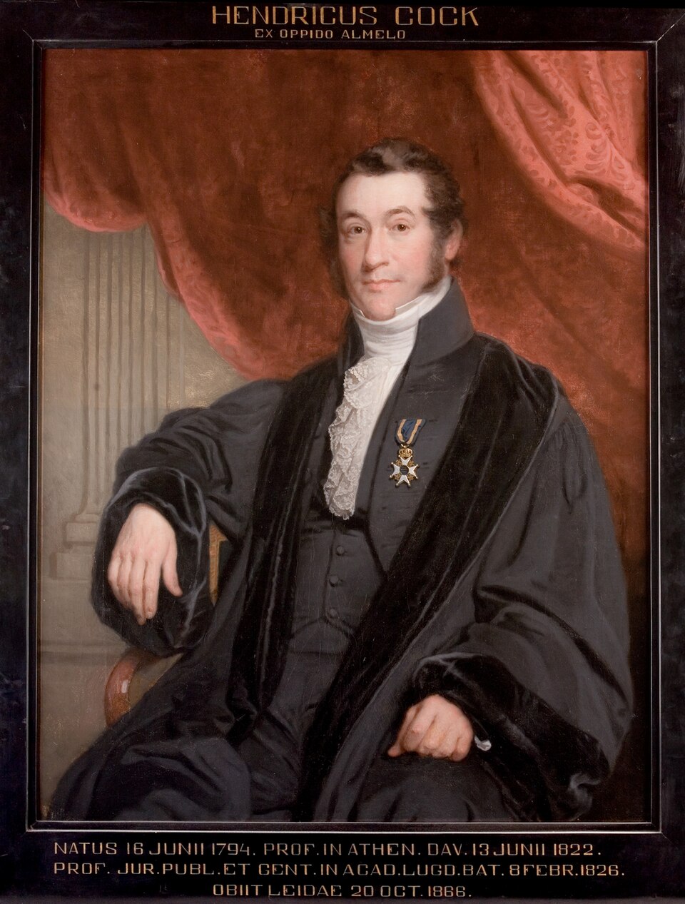 Portrait of Henricus Cock, professor of Law in Leiden by Charles Howard Hodges