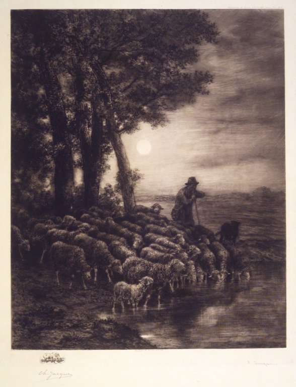 Moonlight by Charles Jacque